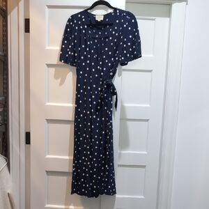 Sezane Polka Dot Wrap Dress